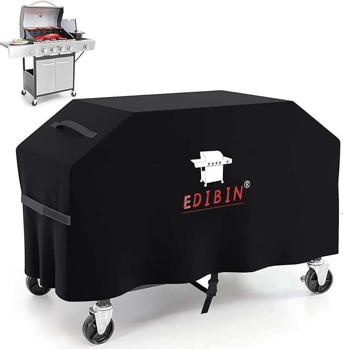 Griddle Cover for Captiva Designs 4-Burner Propane Gas BBQ GrillLightweight and Durable Water-Resistant 54 inch Cover for Captiva Designs 4-Burner Grill with Side Burner