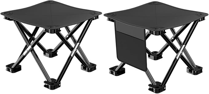 Camping Stool Folding Samll Chair Portable Stool for Camping Fishing Hiking Gardening Camping Chair with Carry Bag