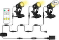 TAYSING Outdoor Spotlight Landscape Spot Lights Plug in LED Spotlights with Clip Yard Lights for Lawn Yard Garden Ground Indoor Exterior