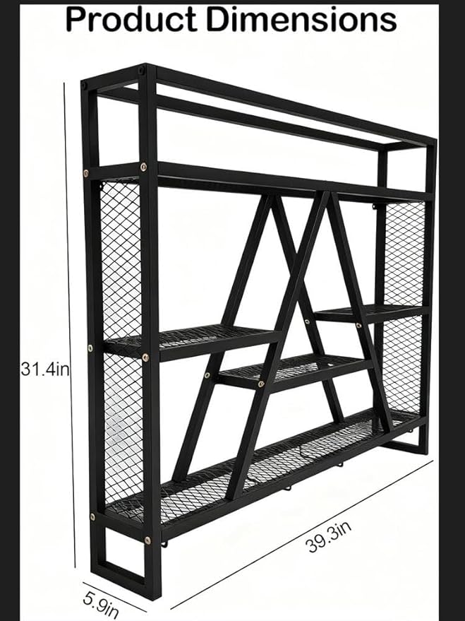 Wall Mounted Rack Multi-Purpose Bar Bottle Display Shelf Large Capacity for Kitchens Bars Cafes