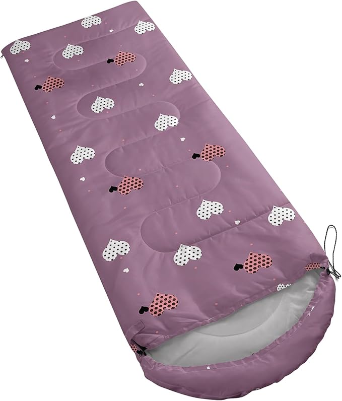 AILONEN Cartoon Camping Sleeping Bag for Boys Girls AdultsLightweight &amp Waterproof3 Season Warm &amp Cold WeatherPortablePrinted Sleeping BagTravelingCampingHiking