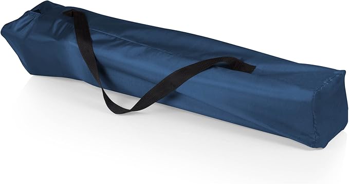PICNIC TIME Outlander XL Heavy Duty Folding Camping Chair with Insulated Cooler Oversized Portable Lawn Beach &amp Camp Chair with Cup Holder Storage Pocket Carry Bag 400 lb Capacity (Navy Blue)