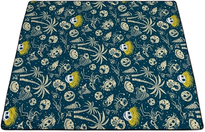 Picnic TIME Disney Nightmare Before Christmas Jack &amp Sally Disney Nightmare Before Christmas Impresa Picnic Blanket Lightweight Beach Blanket Machine Washable (Black and White)