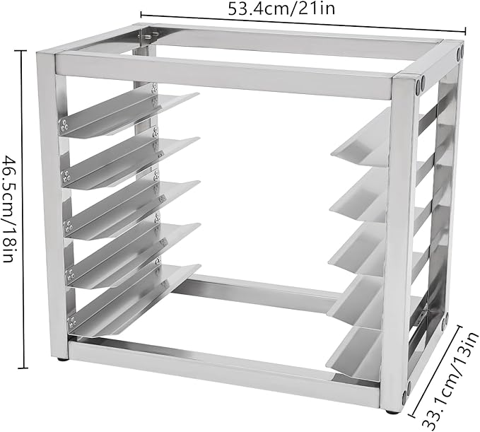 Stainless Steel Stackable Bun Pan Baking Cooking Bakery Wire Racks Bread Baking Equipment For Home Restaurant Kitchen (5 Tier)
