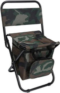 Fishing Chair with Cooler Bag Compact Fishing Stool Foldable Camping Chair Outdoor Folding Ice Bag Chair with Storage Bag (Size : Camouflage)