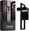 MOD LIGHTING Terri Wired LED Outdoor Sconce Lights (1-Pack) 17 Water Resistant Outdoor Wall Lights 6000K Cool White Exterior Sconces for Patio Garage Black