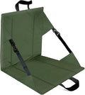 Folding Seat Cushions for Outdoor StadiumsPortable Adjustable Bleacher Chairs Featuring Back Support and CushionsLightweight Enhanced Thickness Dirt-Resistant（Green）