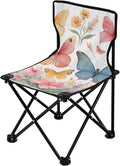 Beautiful Butterflies Portable Camping Chairs Folding Chair - Durable Oxford Fabric Lightweight Iron Frame Easy Fold Design - Ideal for Outdoor Activities Camping Fishing and Travel