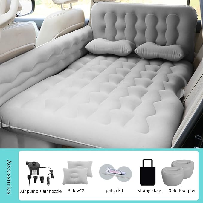 Car Air MattressCamping Air Mattresses for Audi Q5/SQ5 2009 2010 2011 2012 2013 2014 2015 2016 2017 Car Bed Air Mattress with Electric Pump Car Bed for Outdoor and TravelD