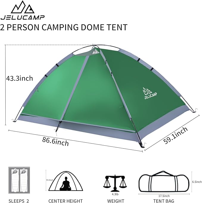 1/2/4/5/6 Person Dome Tents for Camping Lightweight Portable Backpacking Tent Small Easy Set Up Outdoor Waterproof Camping Hiking Tent for Adults