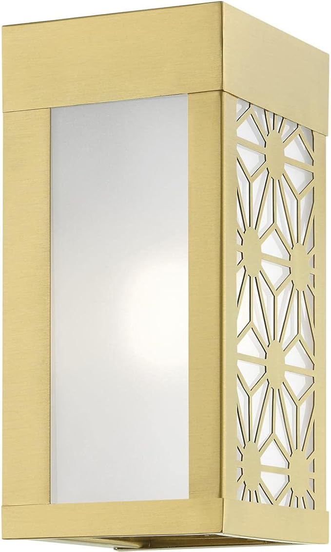 Livex Lighting 24321-32 Berkeley Outdoor ADA Small Sconce Satin Gold