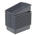 Readsky 12 Packs 13 L Plastic Commercial Bus Tub Plastic Restaurant Dish Washing Box Gray