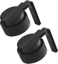2 Pack Pour Spout Lids for Wide Mouth Jars Plastic Dispenser Cold Brew Syrup 4.13 in Height Black