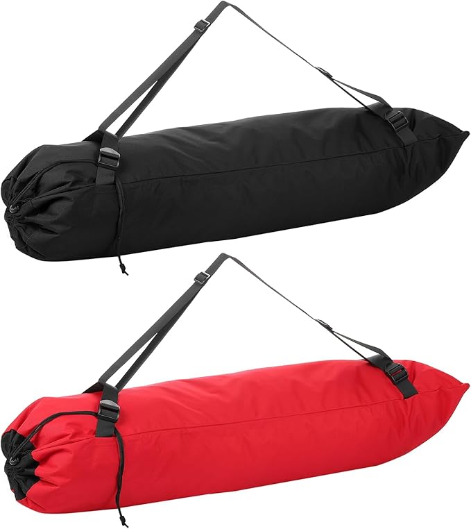 PATIKIL Foldable Camp Chair Replacement Bag 2 Pcs Camping Chairs Folding Chair Carry Bag with Adjustable Shoulder Strap for Outdoor Camping Fishing Storage Red Black