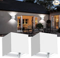 ledmo LED Outdoor Sconses Light Up and Down Wall Lights Adjustable Lighting Beam Aluminum IP65 20W High Power 6000K 1800LM Modern Exterior Lighting Fixture for Patio Home Yard 2 Pack Non Photocell