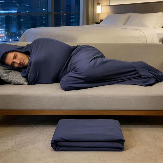 Wearable Sleep Pod Hug Blanket for AdultsPortable Sleeping Bag for Adults Perfect for Stress Relief and Better Sleep Soft and Breathable Fabric Machine Washable