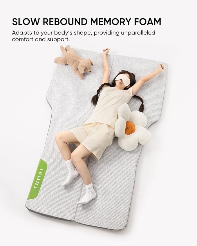 Tesla Model 3 Camping Mattress | Foldable Memory Foam Car Bed Custom-Fit for Tesla Trunk Sleep Pad Non-Slip Dual-Mode Design Skin-Friendly Cover Ideal for Road Trips &amp Car Camping