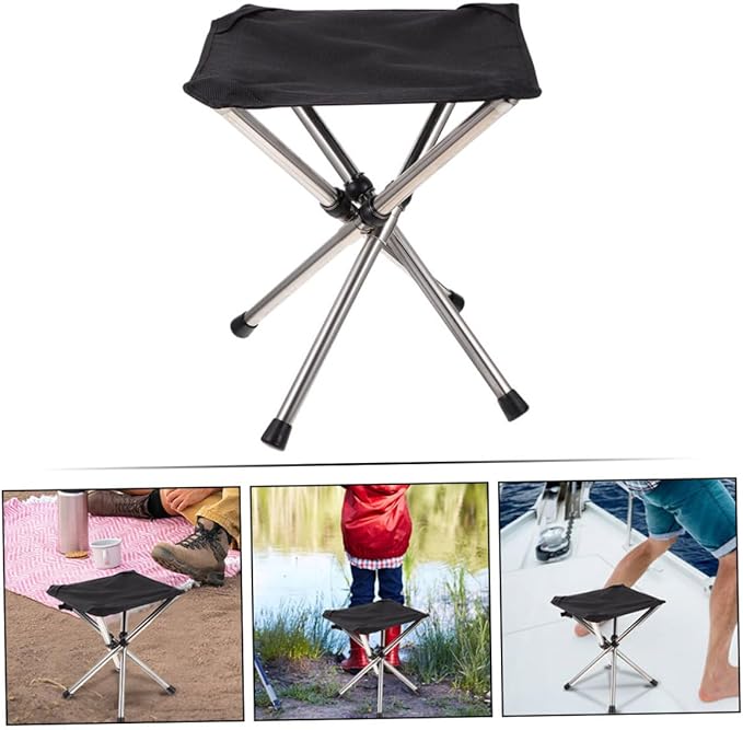 SUPVOX 1set Foldable Fishing Chair Lightweight Portable Camping Stool for Outdoor Activities for Hiking BBQ and Fishing Trips and Easy to Store