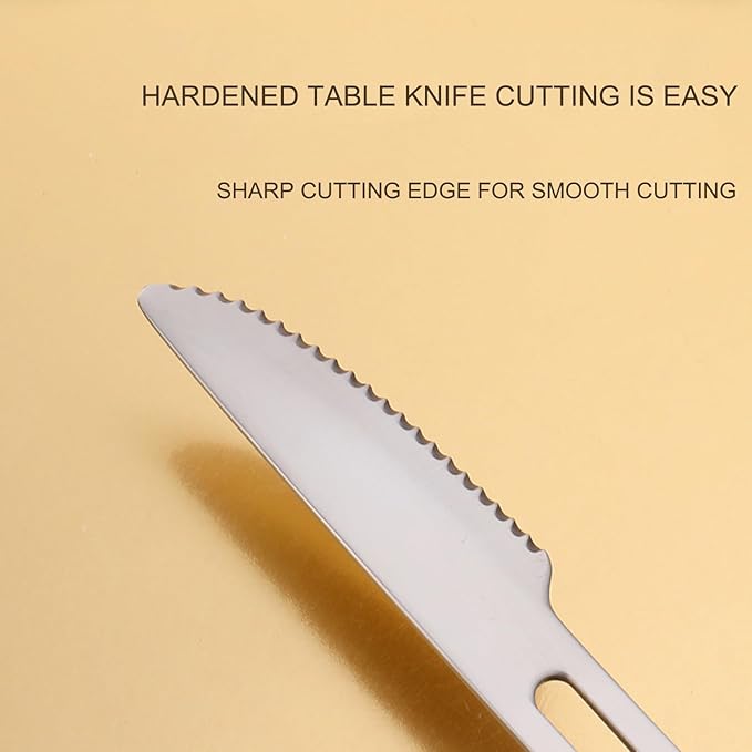 18-Piece SilverwareService for 6Serving SetCamping Utensils430 Camping Stainless Steel Cutlery SetCamping Outdoor KnifeEasy to Carry Without Taking Up SpaceDishwasher Safe