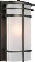 Capital Lighting 9883OB Lakeshore Seeded Glass Outdoor Wall Sconce 1-Light 100 Watt 19 H x 10 W Old Bronze