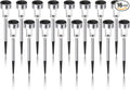 Dream Master Solar Lights Outdoor Waterproof Stainless Steel LED Landscape Lighting Solar Garden Lights Outdoor Decorations for Yard Pathway Walkway Patio Lawn - 16 Pack (Cold White)