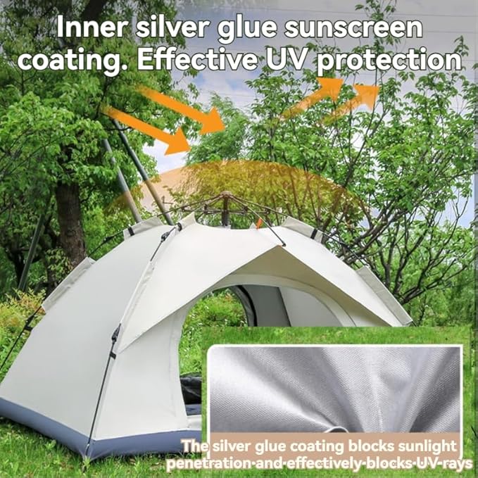 Camping Tent - Automatic Quick Open Windproof Easy Setup for Outdoor Beach Hiking Traveling