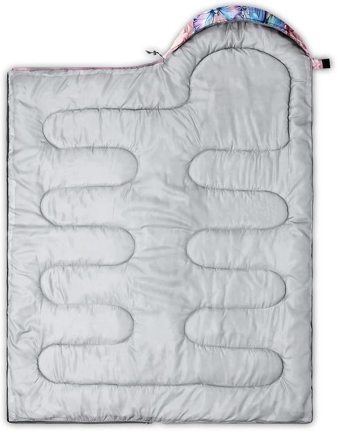 QOOMO Camping Sleeping Bags3 Season Warm &amp Cool WeatherLightweightWaterproof Sleeping Bags for Adults &amp KidsTravelingand OutdoorsCamping Gear Equipment