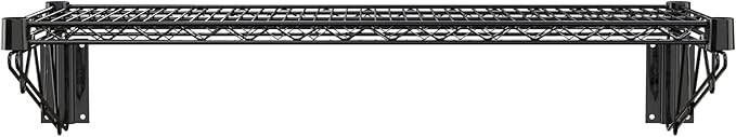 14 x 36 Black Epoxy Wire Wall Mount Shelf
