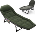 Camping Cot for Adults with Cushion Portable Folding Camping Cot 5-Position Folding Chaise Lounge Chairs（A-200x64x32cm）