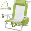 Old Bahama Bay Backpack Beach Chair Aluminum Lightweight Reclining 5-Position Lounge Chair for Adults Heavy Duty Support 400 LBS Portable Folding with Cooler Bag Camping Chair for Sand Outdoor