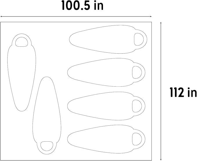 Kelty 6 Person Freestanding Rumpus Tent Footprint for Camping Car Camping Festivals and Family