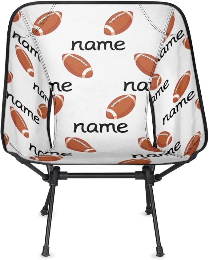 Custom Camping Chair Personalized Portable Backpacking Chair with Name Lightweight Folding Chair for Beach Hiking Football
