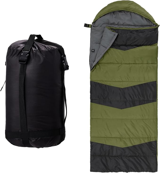 Sleeping Bags for Adults Cold Weather &amp Warm Rectangular Backpacking Camping Bag Lightweight Waterproof Compact Essentials Gear Accessories Hiking Sleep Must Haves