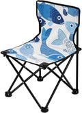 Blue Fish Portable Camping Chairs Folding Chair - Durable Oxford Fabric Lightweight Iron Frame Easy Fold Design - Ideal for Outdoor Activities Camping Fishing and Travel