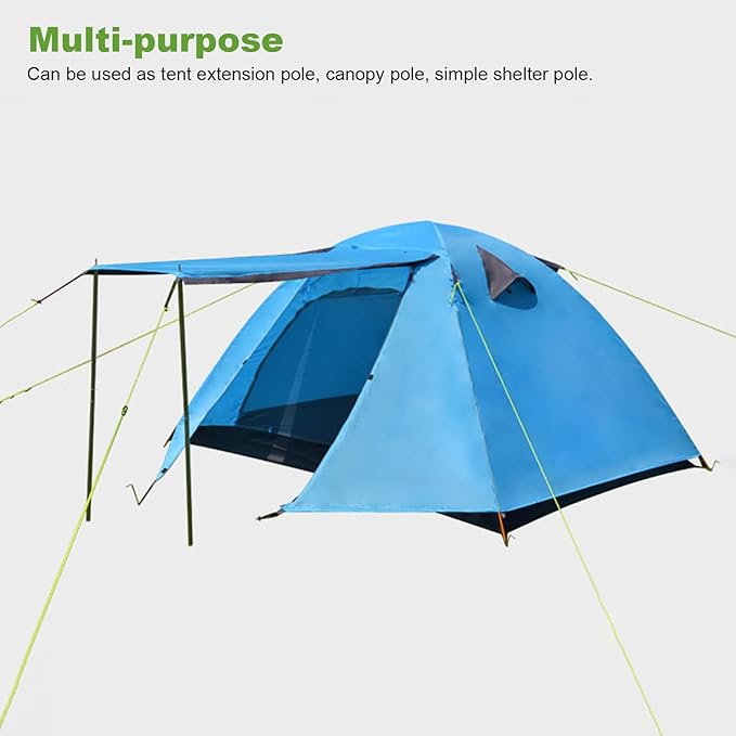 Tent Pole - Universal Portable Heavy Duty Awning Support - Beach Shade Awning Polesfor Outdoor Vacation Holiday Travel Road Trip Beach Camping Hiking