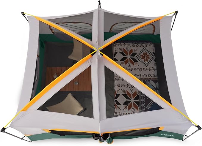 UNP 2/4/6/8 Person Tent Portable Cabin Tent Camping Tent 4-Person Easy Set Up Waterproof with Top Rainfly for Outdoor Camping/Hiking