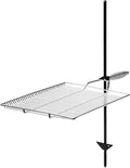 Stromberg Carlson Campfire Grill Grate – Stake &amp Grill for Outdoor Cooking with Nylon Bag Fire Pit Accessories Campfire Cooking Equipment Portable Equipment RV Use - 36 Long Stake 15x22
