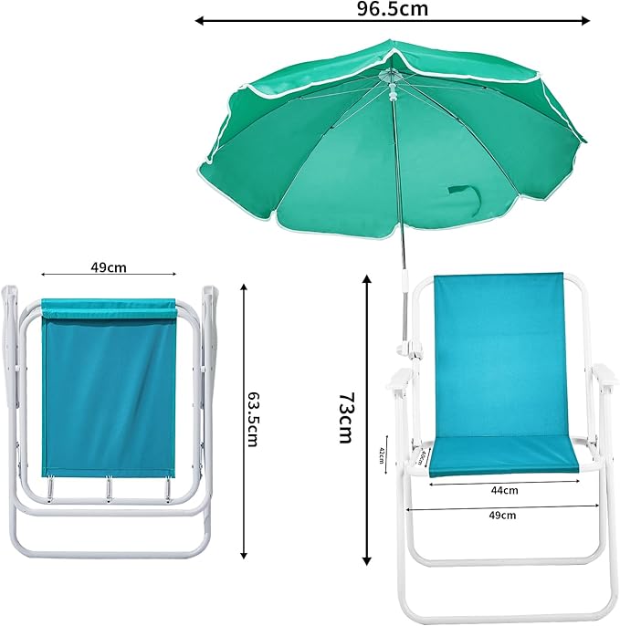 Beach Chair with UmbrellaOutdoor Folding Chair with 360°Canopy Shadefor AdultsCamping Chairs for CampingPoolFishing