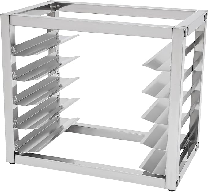 Bakery Bun Pan Speed Rack - 5-Sheet Bun Pan Rack Countertop Food Trays Rack for Commercial Baking and Bakers (5 Tiers) Stainless Steel Trays Not Included