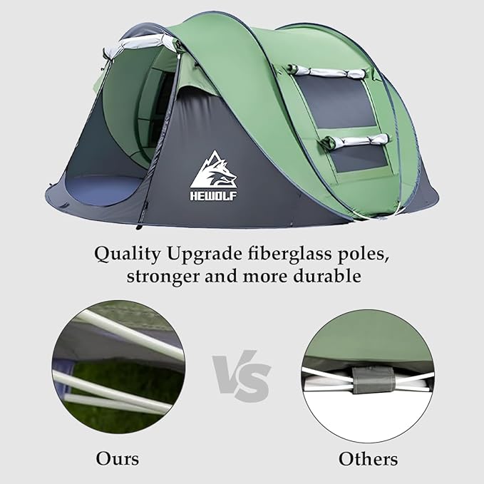 Pop Up Camping Tent 2/4 Person Instant Family Tents Easy Setup Automatic Tent for Camping Hiking &amp Traveling