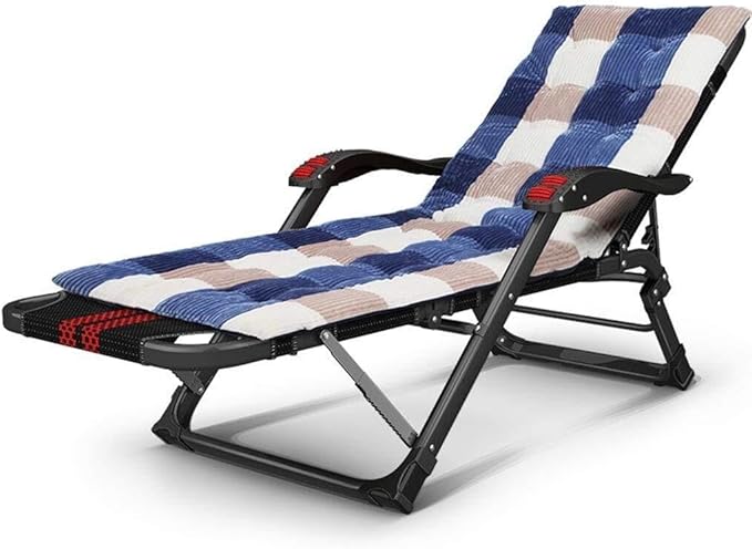 Adjustable Folding Sun Lounger Chair Multi-Function Recliner for Outdoor Beach Camping Office with Massage Armrests 200kg Capacity Portable Lounge Chair
