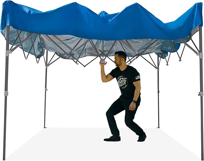 E-Z UP Patriot ONE-UP Technology Vented Shelter 10' x 10' Royal Blue