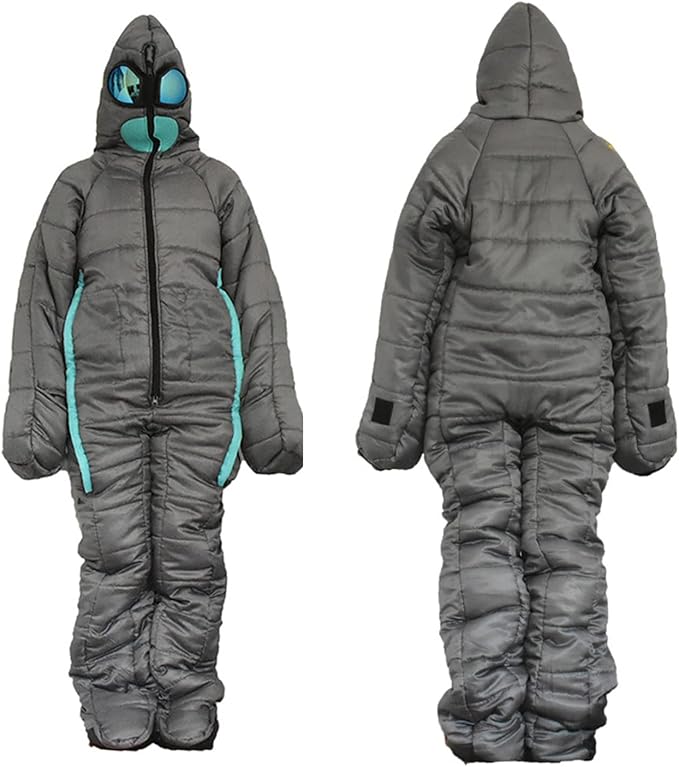 Wearable Sleeping Bag 3 Season Alien-Shaped Sleeping Bag Camping Adults Full Body Sleep Pouch for CampingTraveling Hammocks Hiking Backpacking Lounging
