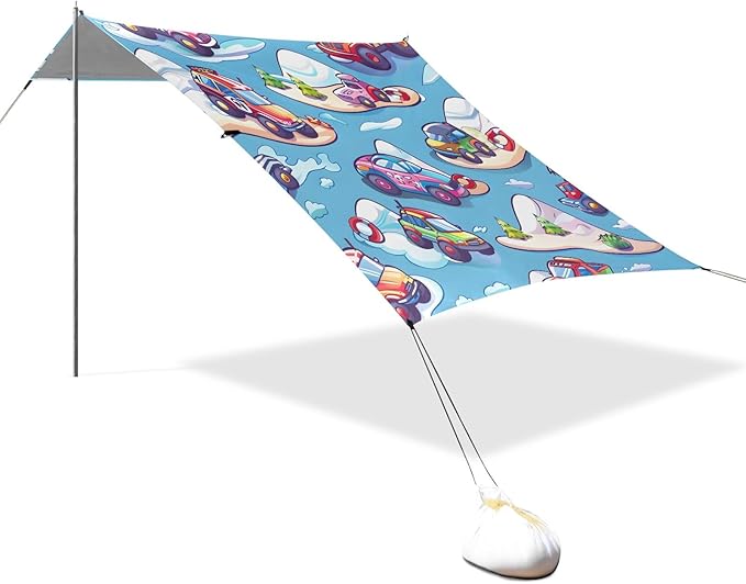 Vehicles and Highlands Camping Sun Shelter Beach Tent Portable Beach Sun Shade Outdoor Canopy for Camping Trips Fishing Picnic