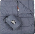 Multifunctional Camping Blanket Ultralight Wearable Travel BlanketIndoor Sofa BlanketOutdoor Portable nap BlanketCamping Quilt with Snap Buttons for Outdoor HikingCamping -Gray