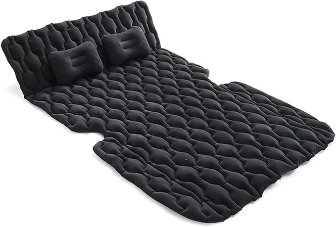 SUV Air Mattress for Camping &amp Travel Thickened Flocking + PVC Inflatable Bed with 2 Pillows