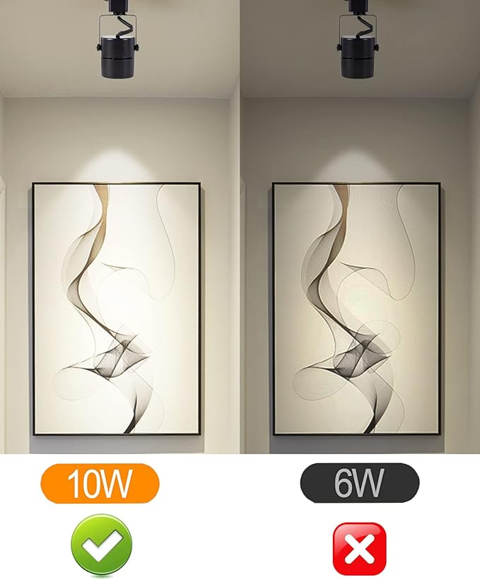 Track Lighting Heads 10W 4000K Cool White Dimmable Bright LED Track Lights Fixtures for Accent Retail Kitchen Artwork120V Linear Track Light H Type-CRI90+ 24° 1000lm - 20 Pack (Black)
