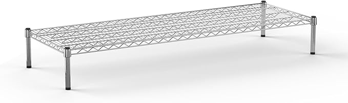 21''W x 60''L x 8''H Chrome Plated Wire Dunnage Rack | Off The Floor Storage