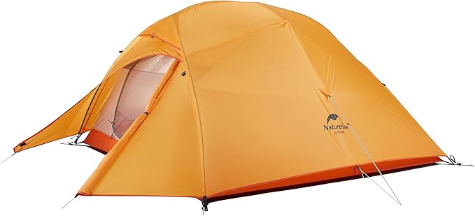 Naturehike Cloud Up 3 Person Backpacking Tent with Footprint - 3 Season Free Standing Lightweight 3 Person Camping Tent | with Footprint Free Standing Dome Camping Hiking Waterproof