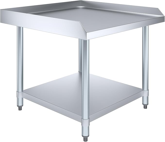 AmGood Stainless Steel Equipment Stand - Heavy Duty Commercial Grade with Undershelf NSF Certified (30 Width x 30 Length)